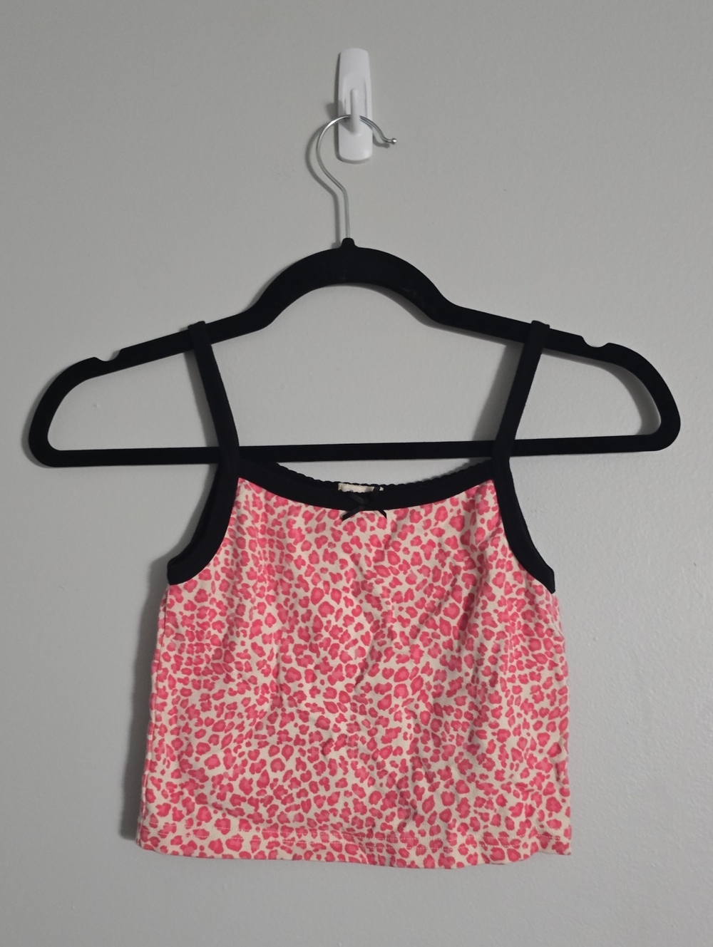 PacSun Pink Leopard-Print Tank with Black Trim